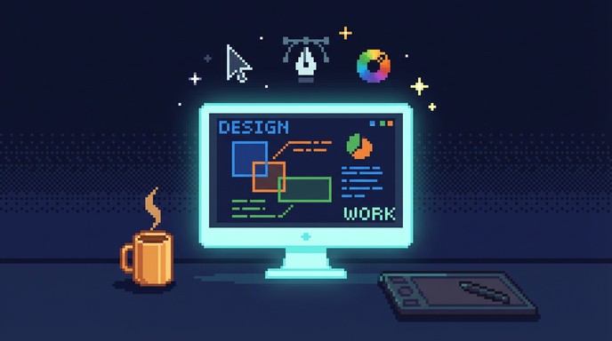 Free Creative Night Session Image - Workspace, Designer, Pixelart ...