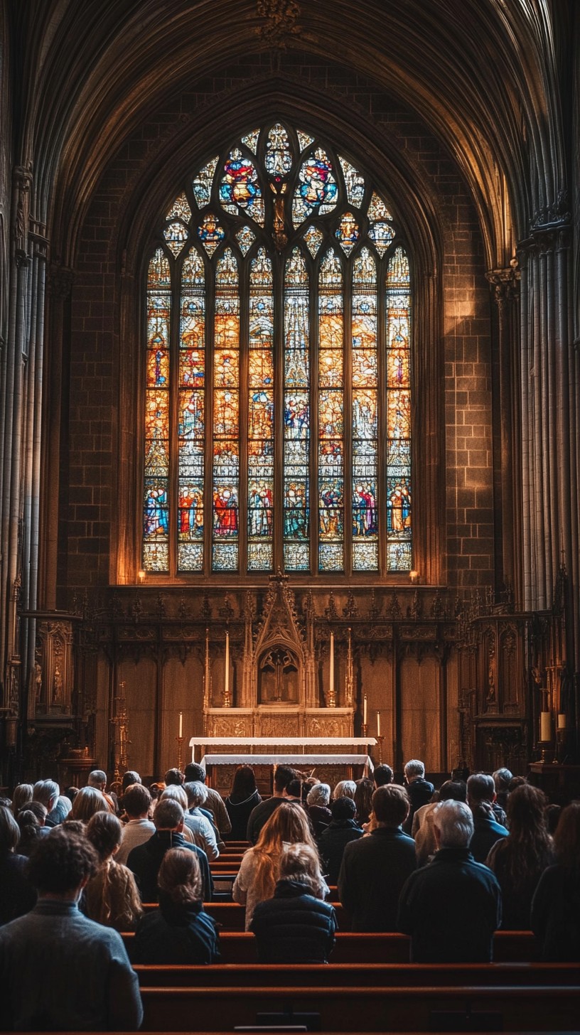 Free Church congregation gathers Image - Church, Congregation, Stained ...
