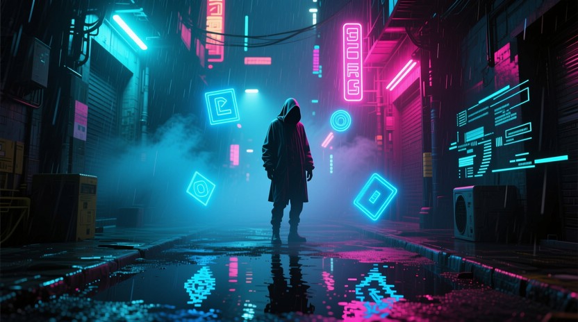 Free Neon Medieval Wonder Image - Cyberpunk, Neon, Silhouette ...
