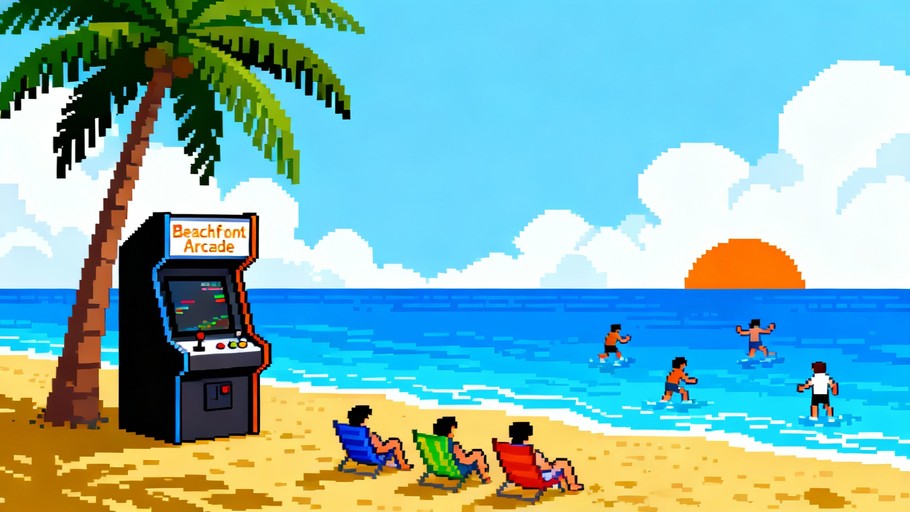 Download Nostalgic Gaming Landscape Image - Retro, Gaming, Pixel ...