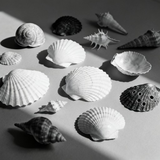Sea Shell Still Life Free Coastal Still Life Image - Seashells, Monochrome, Photography ...