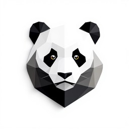 Basic Shape Design Panda Free Geometric Panda Portrait Image - Geometric, Panda, Minimal ...