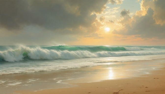 Free Turquoise Ocean Sunset Image - Beach, Ocean, Waves | Download at