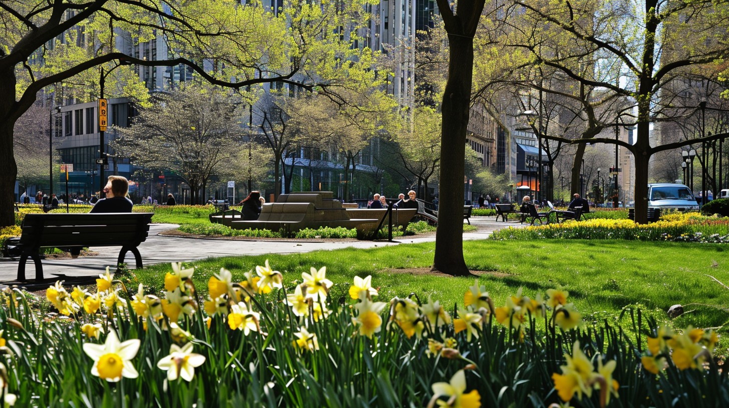Springtime Park Picture Free Springtime Park Serenity Image - Spring, Park, Daffodils ...