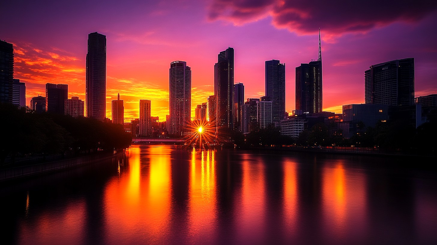 Free Sunset city skyline Image - Sunset, City, Skyline | Download at ...