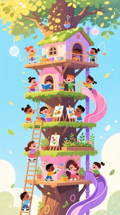 Treehouse With Color Free Magical Treehouse Adventure Image - Treehouse, Magical, Children ...