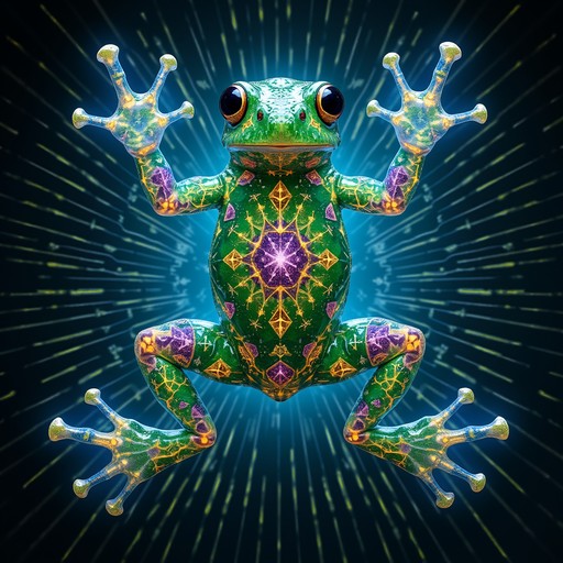 Free Emerald Fractal Frog Image - Frog, Crystal, Geometric | Download ...