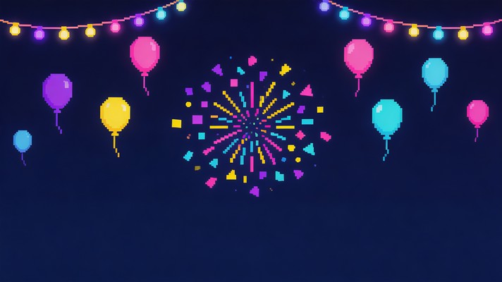 Free Pixel Joy Explosion Image - Confetti, Pixel, Celebration ...