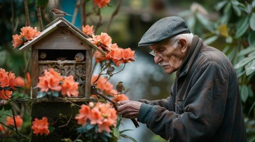 Free Man Feeds Bird Image - Man, Bird, Feeding | Download at StockCake