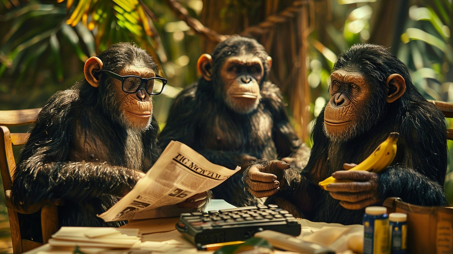 Free Chimps at Work Image - Chimpanzee, Office, Jungle | Download at ...