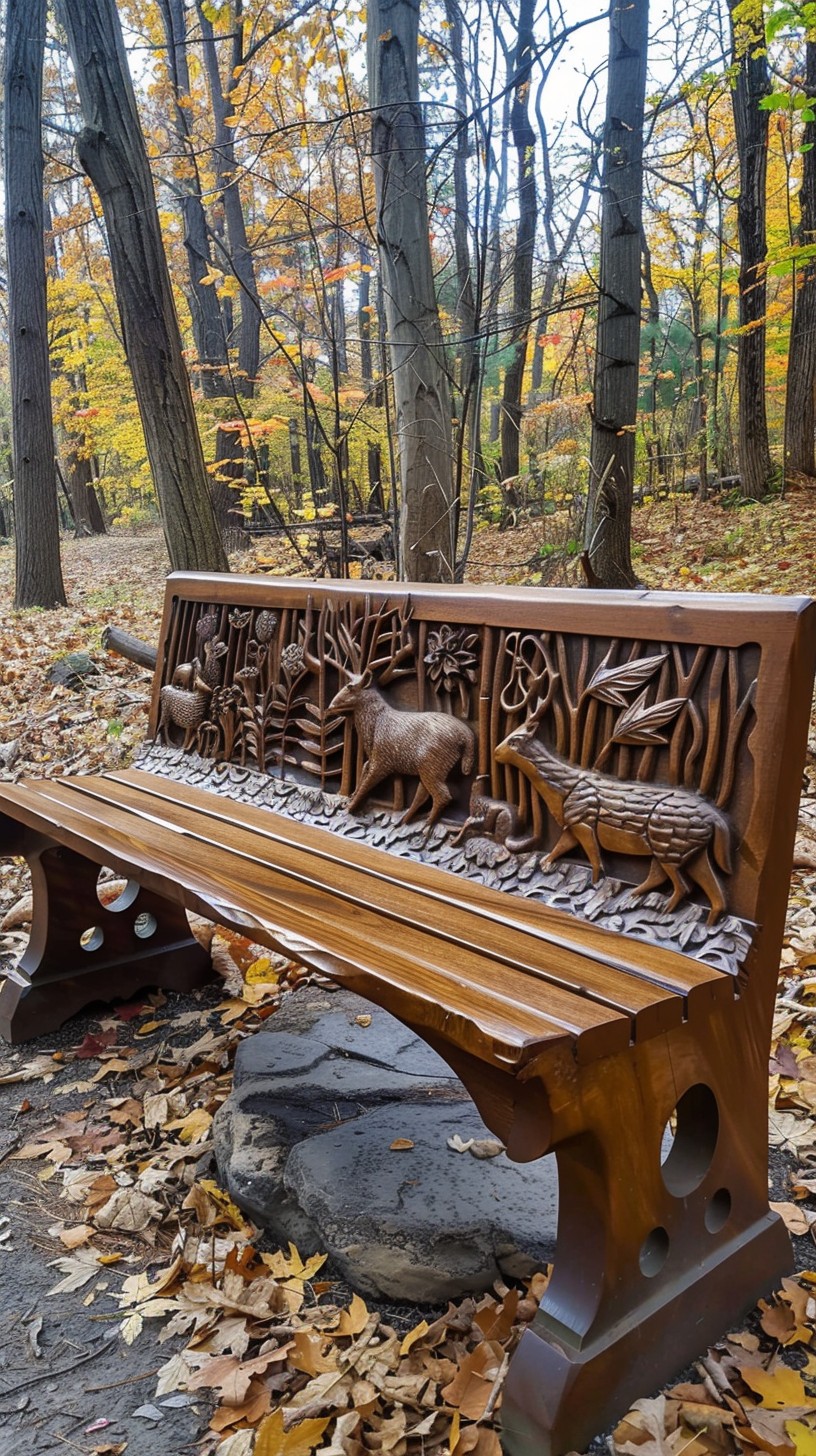 Forest With Bench Free Artistic Forest Bench Image - Bench, Autumn, Forest | Download at ...