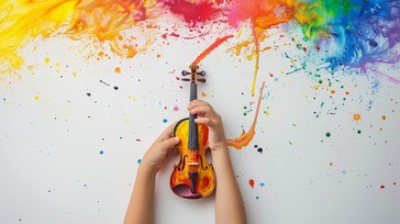 Download Colorful Violin Art Image - Art, Hands, Violin | StockCake