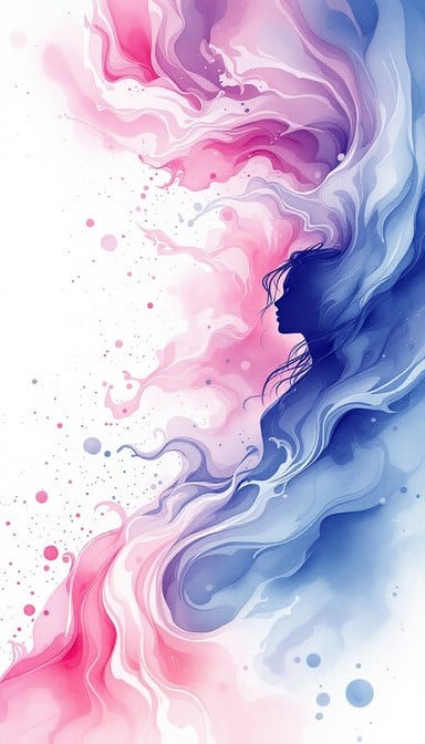 Free Liquid Anime Portrait Image - Anime, Watercolor, Silhouette ...
