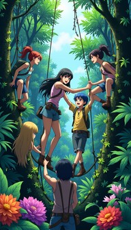 Jungle Rocks Anime Free Jungle Adventure Squad Image - Anime, Jungle, Adventure | Download ...