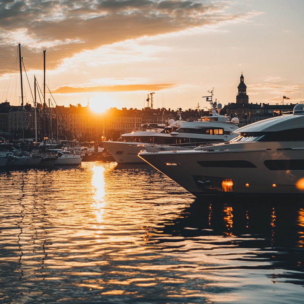 Free Sunset Harbor View Image - Sunset, Harbor, Yachts | Download at ...