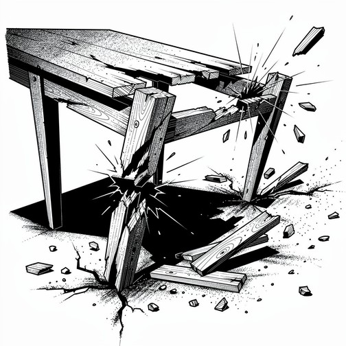 Free Table Breaks Apart Image - Illustration, Ink, Table | Download at ...