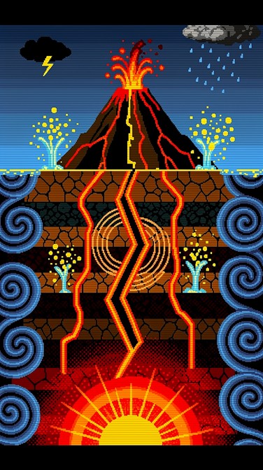 Free Earth's Fiery Core Image - Pixel, Retro, Volcano | Download at ...