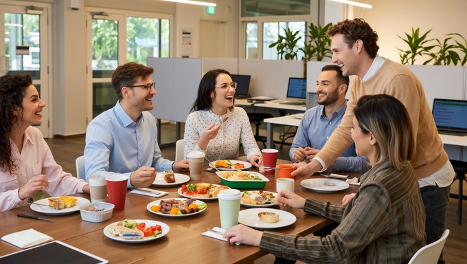 Free Lunchtime Team Bonding Image - Office, Workplace, Lunch | Download ...