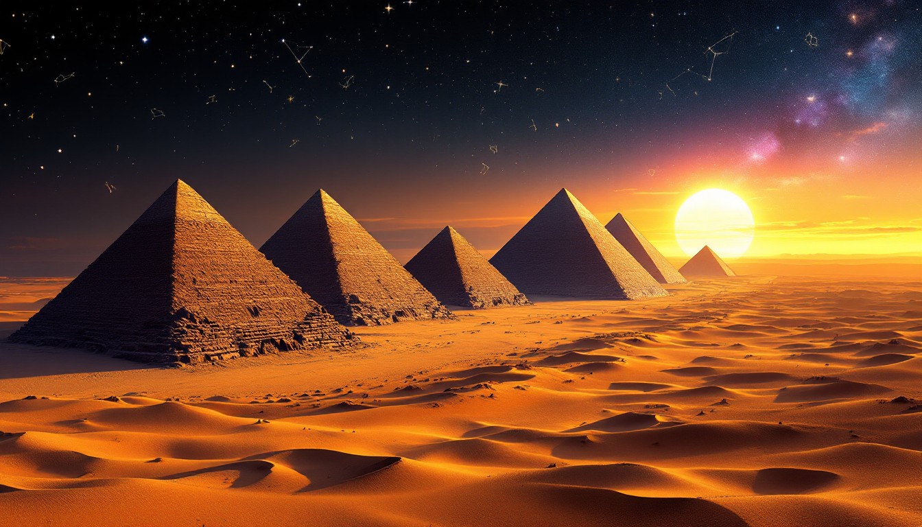 Free Pyramids Through Time Image - Pyramids, Desert, Sunset | Download ...