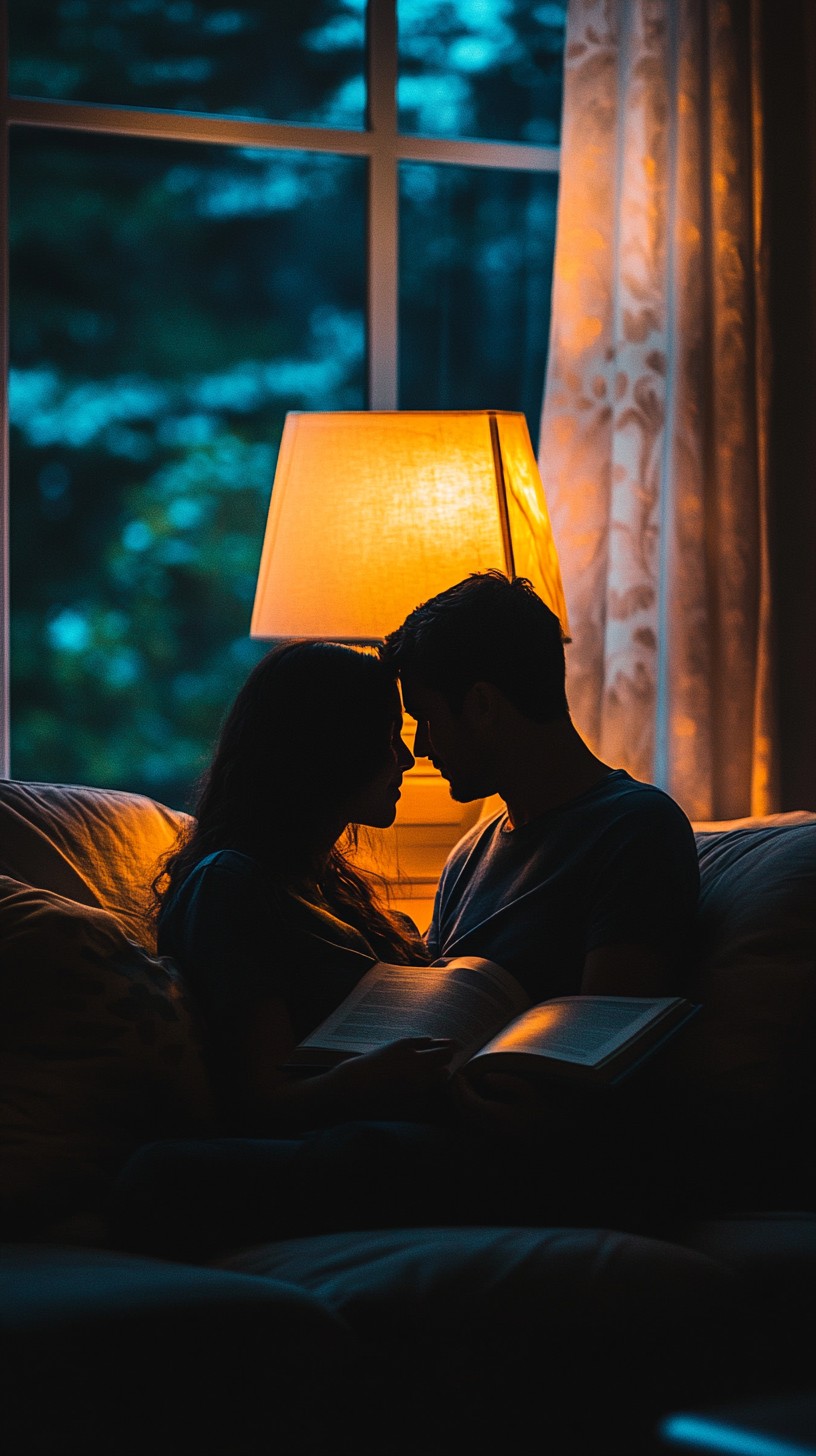 Reading Infromation Evening Free Intimate Evening Reading Image - Couple, Reading, Evening ...