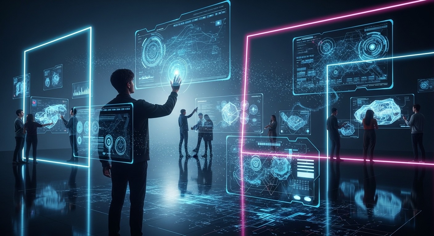 Free Digital Reality Exploration Image - Holographic, Futuristic ...