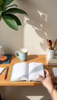 Peaceful Writing Free Peaceful Writing Moment Image - Workspace, Minimal, Notebook ...