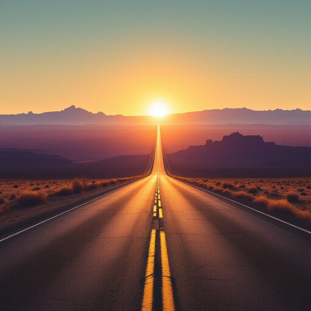 Free Endless Desert Highway Image - Highway, Desert, Sunset | Download ...