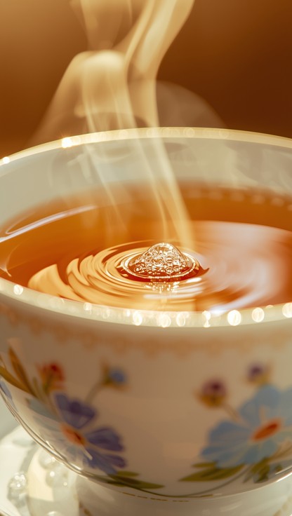 Golden Tea Color Free Steaming Golden Tea Image - Tea, Teacup, Porcelain | Download at ...