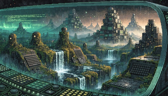 Free Retro Cyberpunk Landscape Image - Pixel, Cyberpunk, Retro ...
