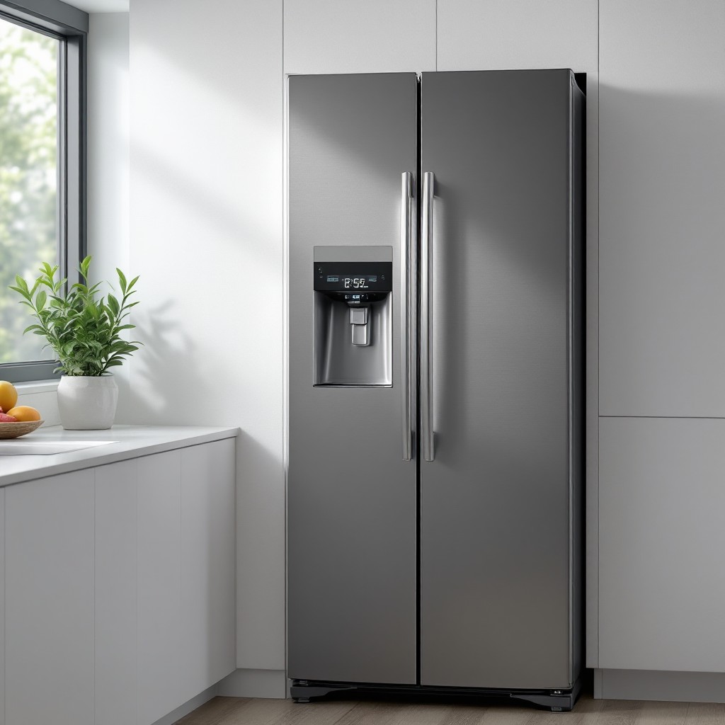 Rectangular Refrigirator Free Sleek Steel Refrigerator Image - Refrigerator, Modern, Stainless ...