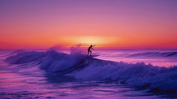 Free Sunset Surf Session Image | Download at StockCake