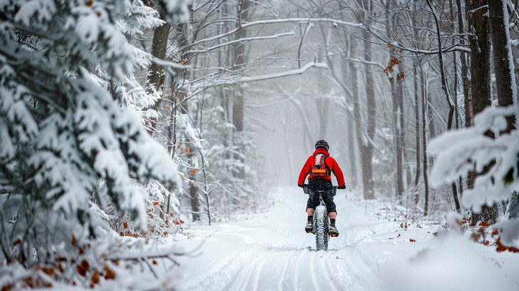 Free Winter biking adventure Image - Winter, Snow, Cyclist | Download ...