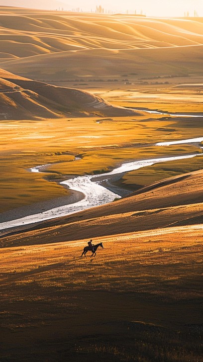 Free Golden Hour Ride Image - Sunset, Landscape, Rider | Download at ...