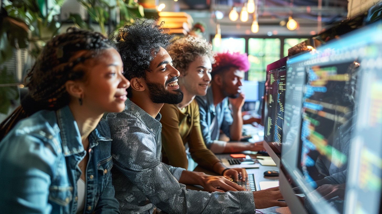 Free Focused Tech Team Photo - Teamwork, Technology, Coding | Download ...
