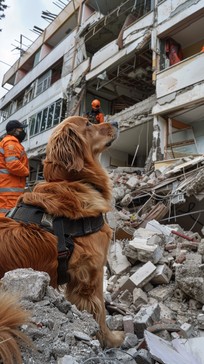 Free Rescue dog waiting Image - Rescue, Dog, Rubble | Download at StockCake