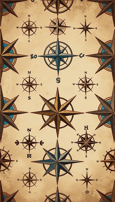 Free Nautical Exploration Design Image - Nautical, Compass, Vintage ...