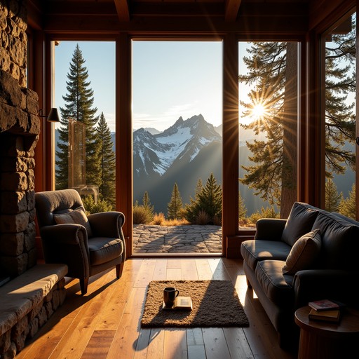Free Mountain view sanctuary Image - Mountains, Sunset, Cabin ...