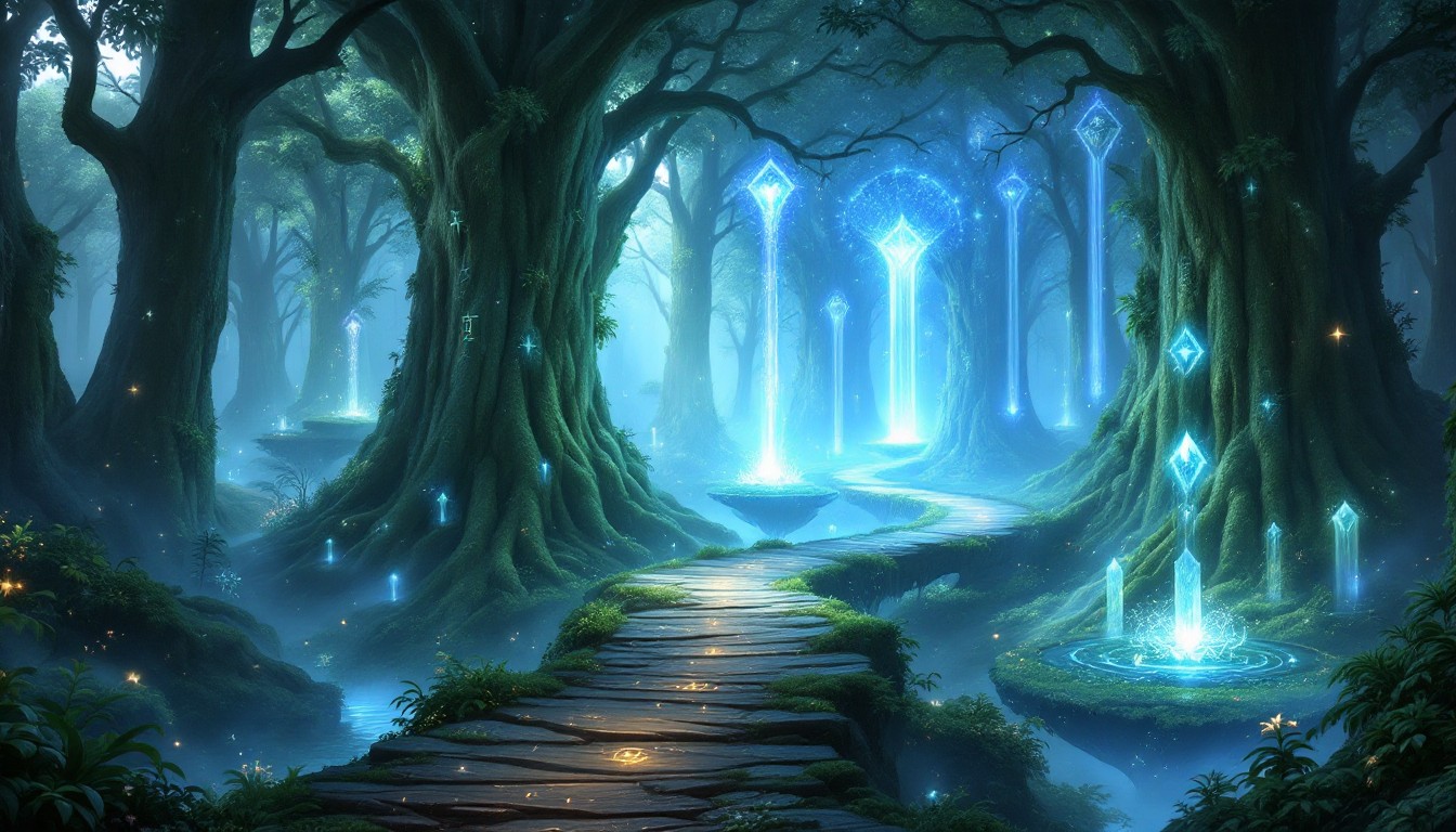 Free Enchanted Forest Gateway Image - Forest, Magical, Pathway ...