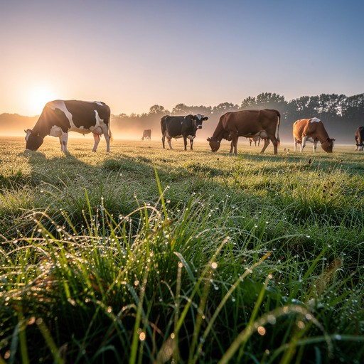 Pasture Morning Free Dawn Grazing Cattle Image - Cattle, Sunrise, Pastoral | Download ...