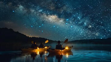 Kayaking At Night Free Starry Night Kayaking Image - Starry, Night, Kayaking | Download ...