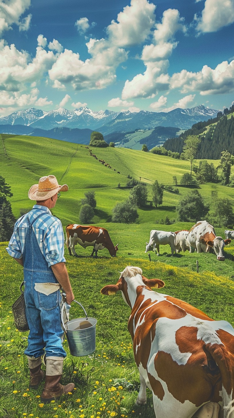 Free Rustic Alpine Farming Image - Farmer, Alpine, Cattle | Download at ...