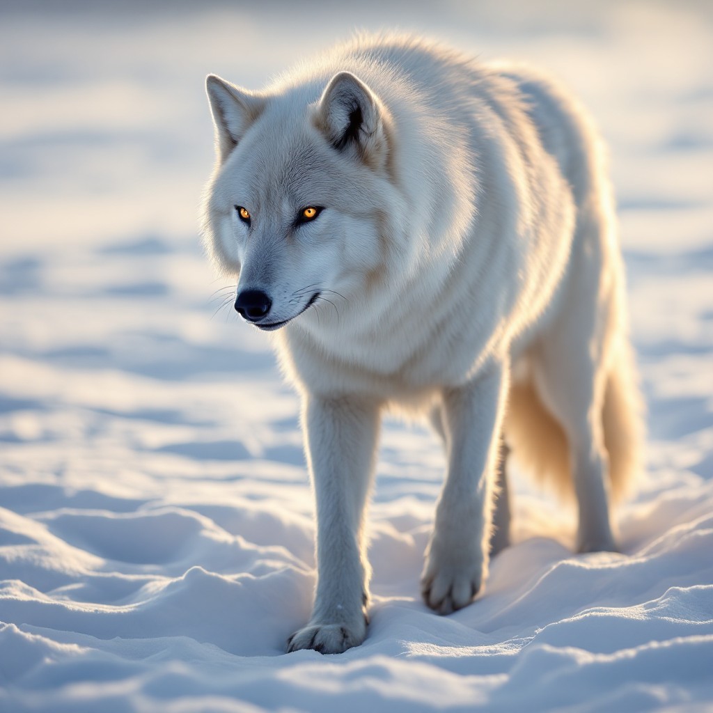 Free Arctic Wolf Prowls Image - Wolf, Arctic, Snow | Download at StockCake