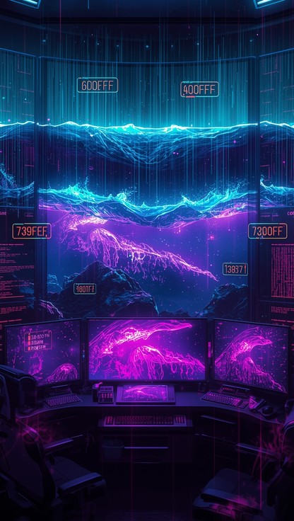 Neon Usmc Free Neon Ocean Depths Image - Underwater, Cyberpunk, Neon | Download ...
