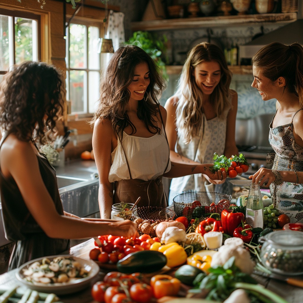 Free Friends Enjoying Cooking Image - Friends, Cooking, Kitchen ...
