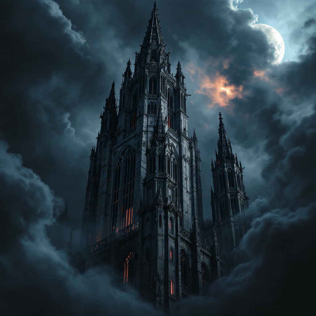 Free Gothic Cathedral Storm Image - Gothic, Cathedral, Spires ...