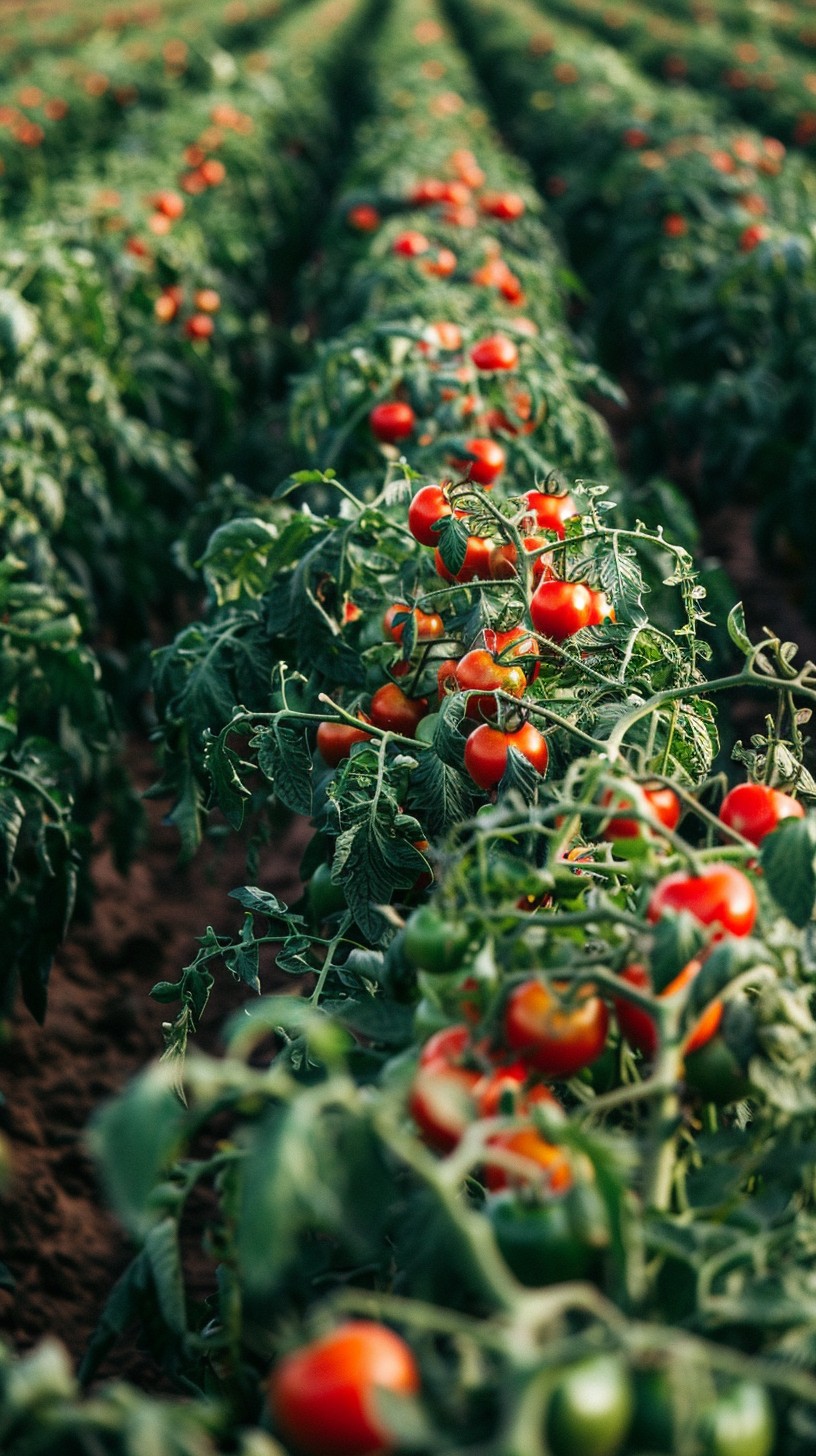Free Ripe Tomato Rows Image - Tomatoes, Farm, Red | Download at StockCake