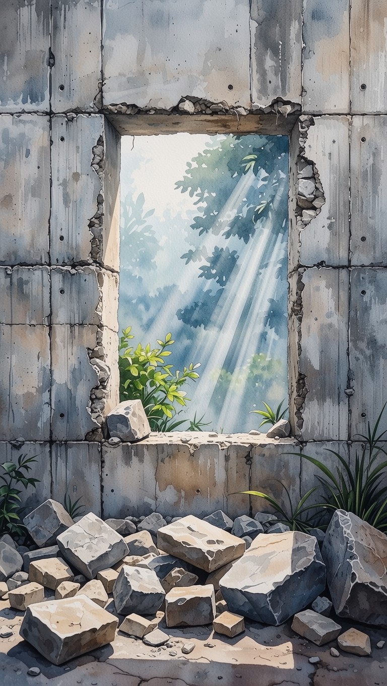 Free Beyond Broken Walls Photo - Portal, Ruins, Watercolor | Download ...