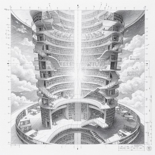 Free Infinite Library Tower Image - Library, Tower, Architecture ...