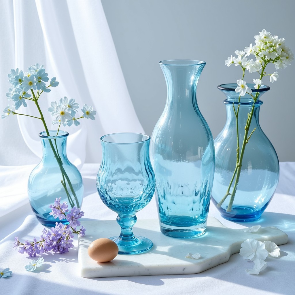 Free Translucent Blue Elegance Image - Glassware, Blue, Vases ...