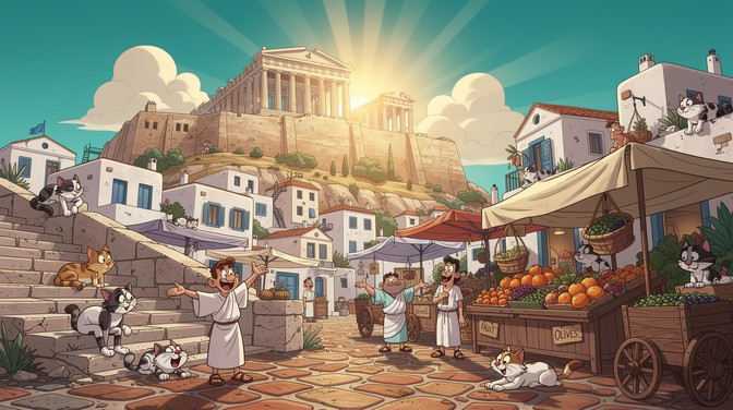 Greek Language Animation Free Animated Greek Adventure Image - Athens, Greece, Acropolis ...